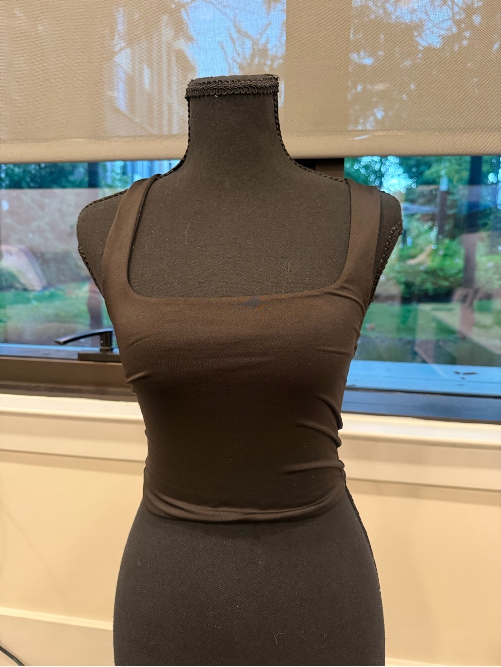 Black Square-Neck Women's Tank Top - Unbranded